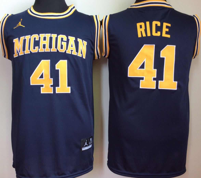 NCAA Men Michigan Wolverines Blue 41->ncaa teams->NCAA Jersey